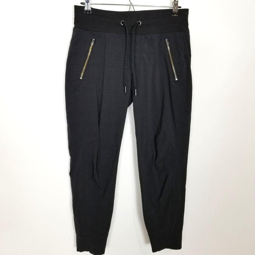 Athleta Trekkie North Jogger Pants Women Sz 4 Petite Black Elastic Waist‎